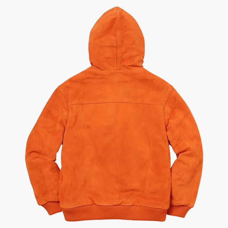Supreme Hooded Suede Work Jacket Orange