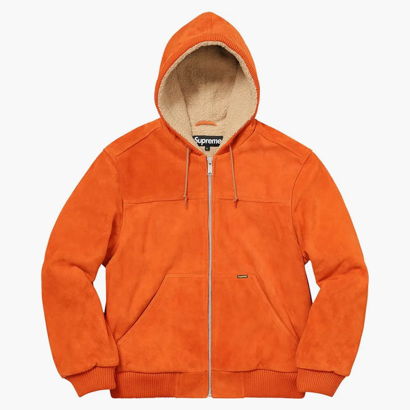 Supreme Hooded Suede Work Jacket Orange