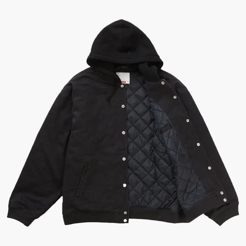 Supreme Hooded Till Varsity Jacket Black