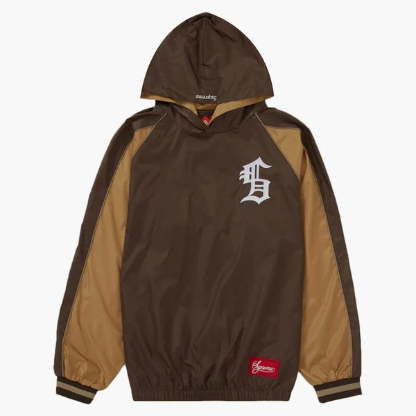 Supreme Hooded Warme Up Pullover Brown