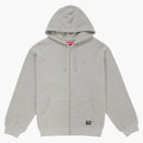Supreme Hooded Zip Up Thermal (ss25) Heather Grey