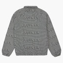 Supreme Houndstooth Logos Snap Front Jacket Black