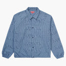 Supreme Houndstooth Logotipos Snap Backet Front Blue