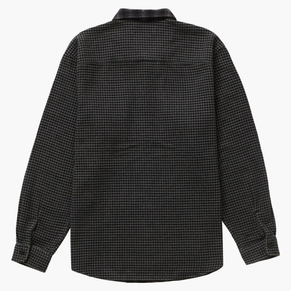Supreme Houndstooth Plaid Flannel Shirt Black