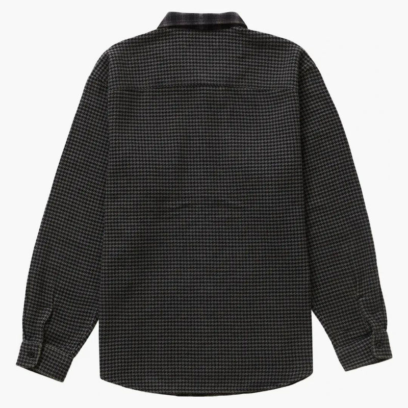 Supreme Houndstooth Plaid Flannel Shirt Black
