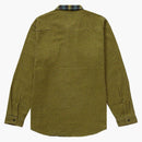 Supreme Houndstooth Plaid Flannel Shirt Yellow