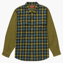 Supreme Houndstooth Plaid Flannel Shirt Yellow