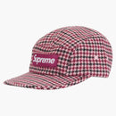 Supreme Houndstooth Wool Camp Cap Pink