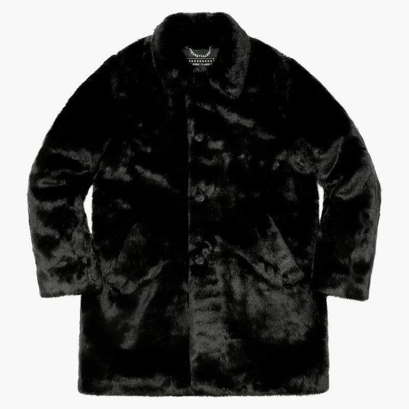 Suprem Hysteric Glamour Fuck You Faux pentru haina neagră