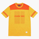 Supreme hysteric glamor fuck you football tea yellow