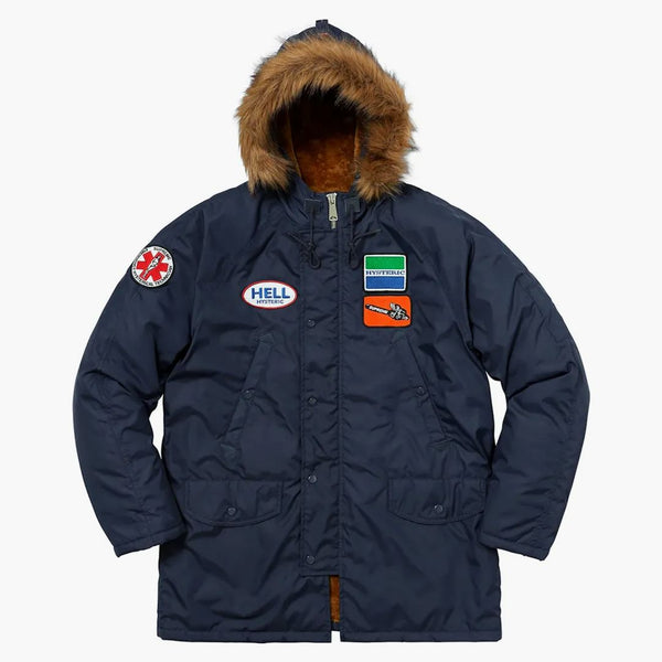 Högsta hysterisk glamour n-3b parka marin