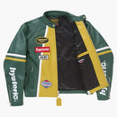 Supreme Hysteric Glamour Vanson Leather Jacket Green