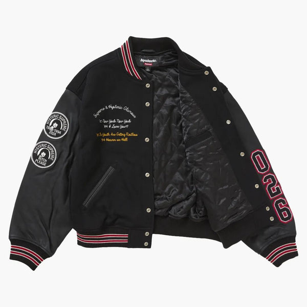 Supreme Hysteric Glamour Varsity Jacket Black