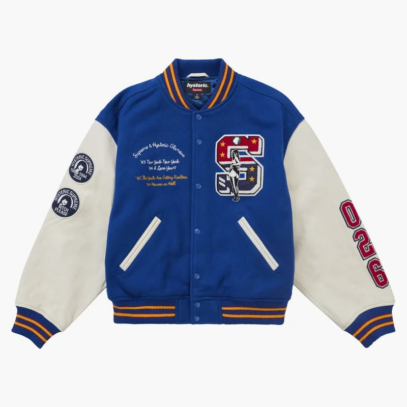 Supreme Hysteric Glamour Varsity Jacket Blue