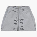 Supreme Idgaf Zip Up Hooded Sweatshirt Heather Grey