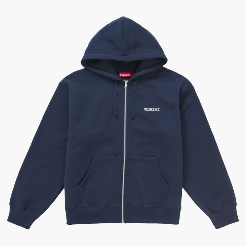 Supreme Idgaf Zip Up Hooded Sweatshirt Navy