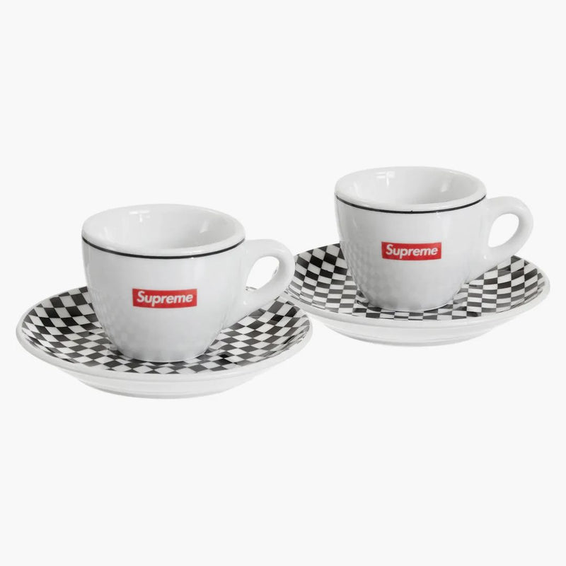Supreme Ipa Porcellane Aosta Espresso Set (set Of 2) Black
