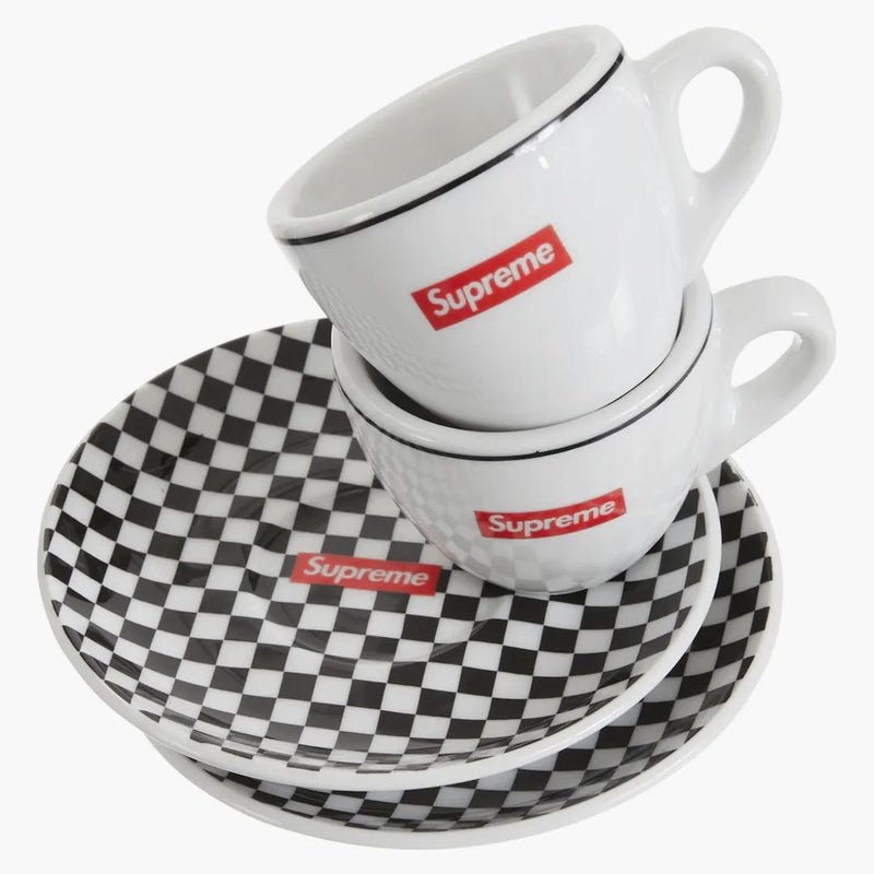 Supreme Ipa Porcellane Aosta Espresso Set (set Of 2) Black