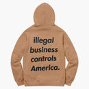 Supreme Illegal Business Hooded Sweatshirt Light Brown