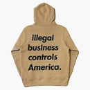 Supreme Illegal Business Hooded Sweatshirt Light Brown