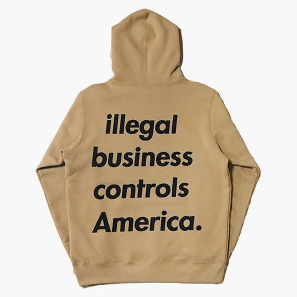 Supreme Illegal Business Hooded Sweatshirt Light Brown