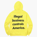 Supreme Illegal Business Hooded Sweatshirt Lemon