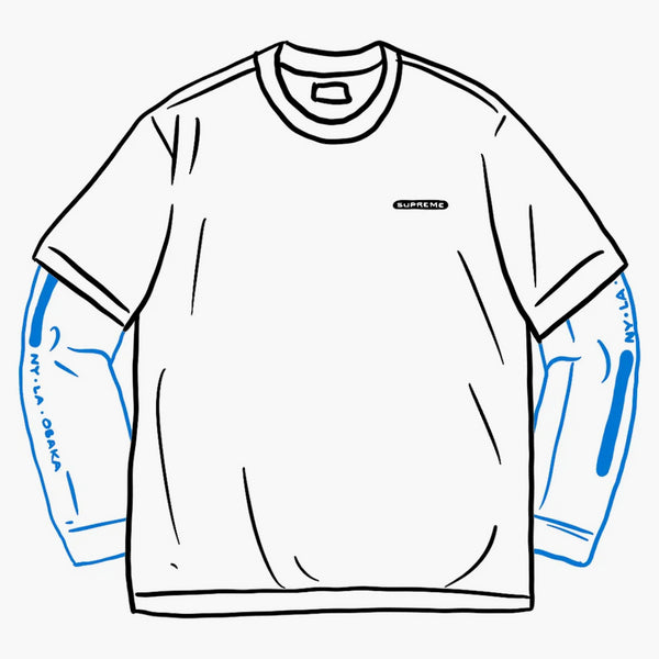 Supreme Supreme Inc. Paneled L/S Top White