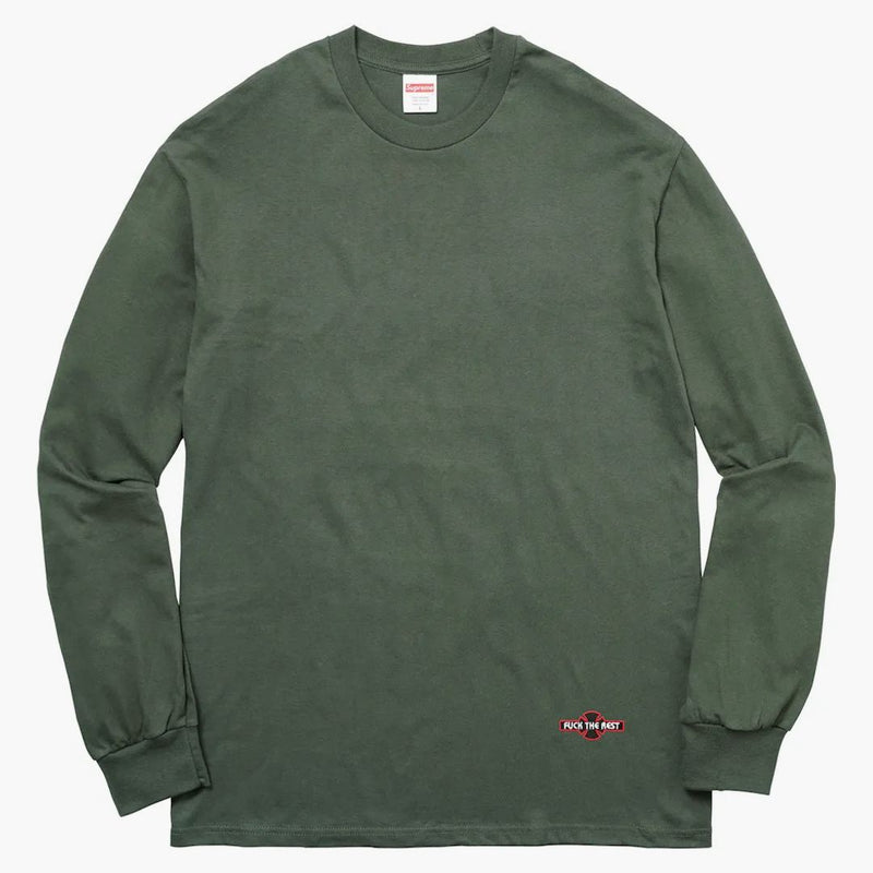 Supreme Independent Fuck the Rest L/s Tea Olive Green