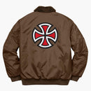 Supreme Independent for Collar Bomber Jacket Brown