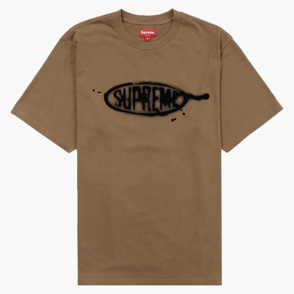 SUPREME INK BLOT S/S Top Olive Brown