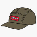 Supreme Inset Logo Camp Cap Olive
