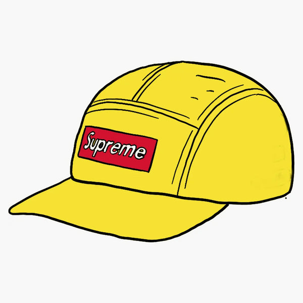 Supreme Inset Logo Camp Cap Yellow