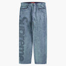 Supreme Inset Logo Jean Washed Blue