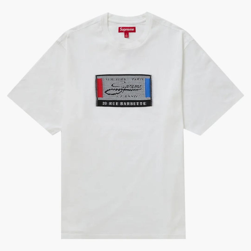 Supreme Intarsia Label S/S Top White