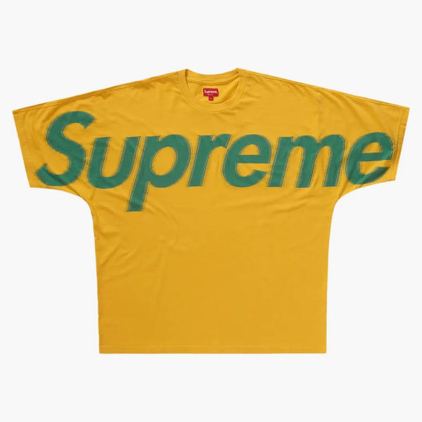 Supremo intarsia s/s top scuro giallo
