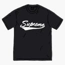Supreme Intarsia Script S/S Top Black