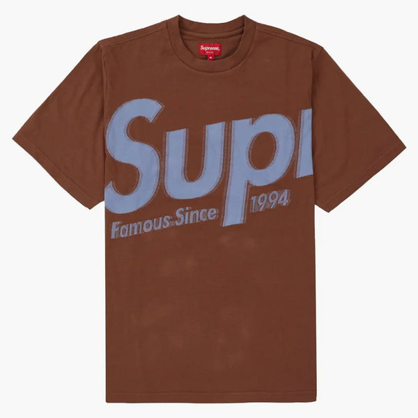 Supreme Intarsia Spellout S/s Top Brown