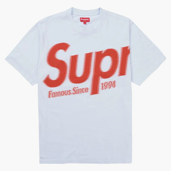 Supreme Intarsia Spellout S/S Top Light Blue
