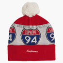 Supreme Interstate Reflective Beanie Red