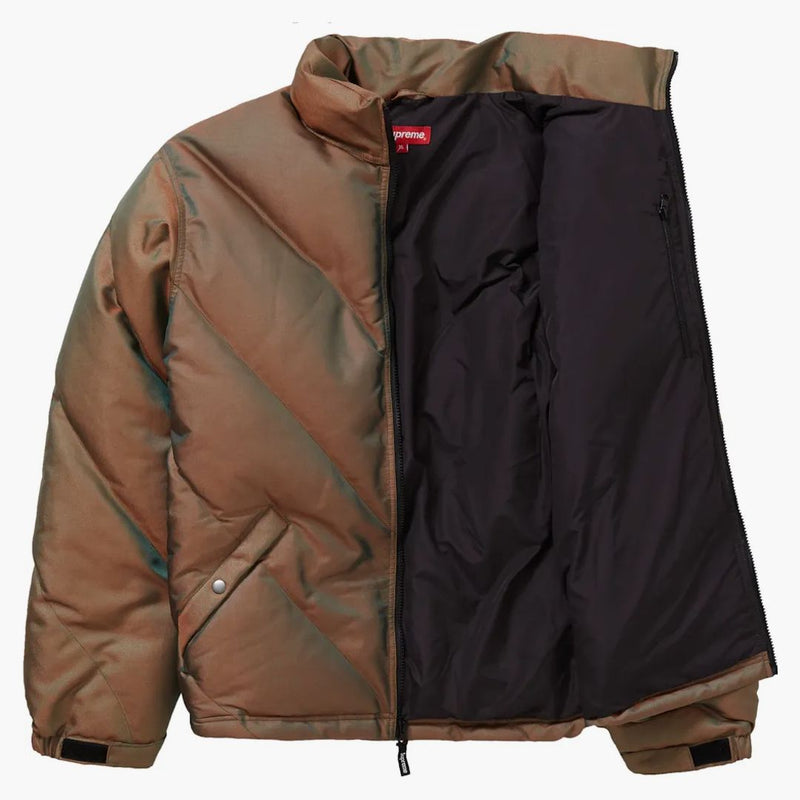 Supreme Iridescent Puffy Jacket Green