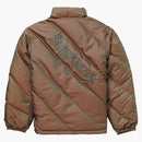 Suprema chaqueta hinchada iridiscente verde