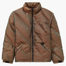 Suprema chaqueta hinchada iridiscente verde