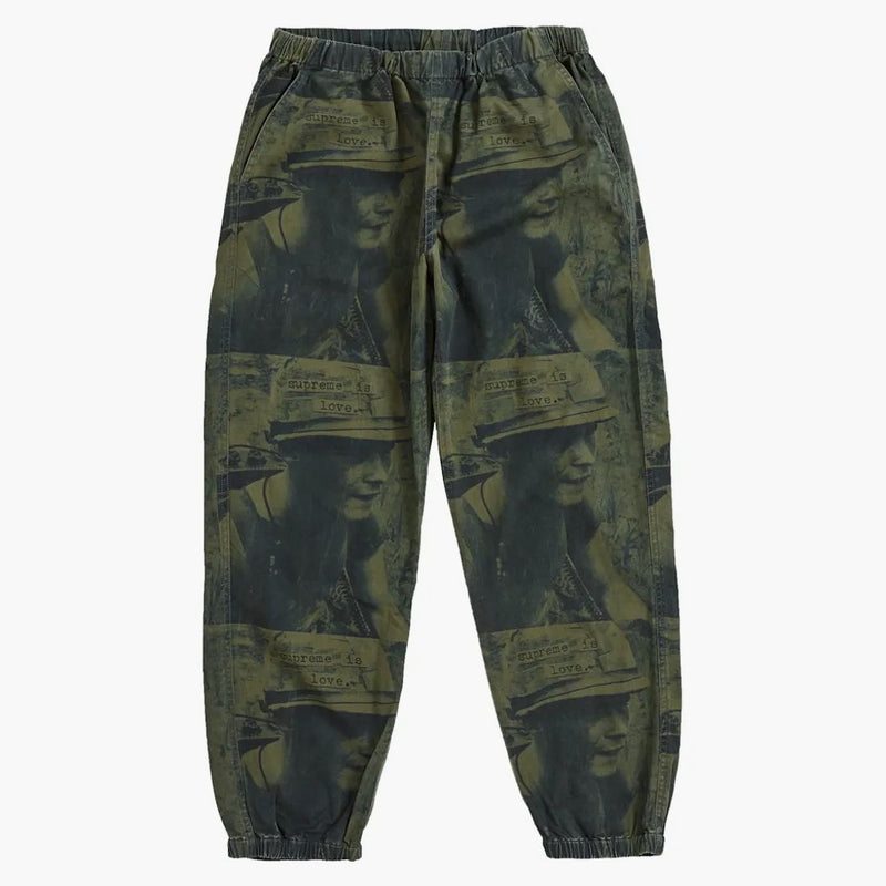Supreme je láska skate kalhoty olive