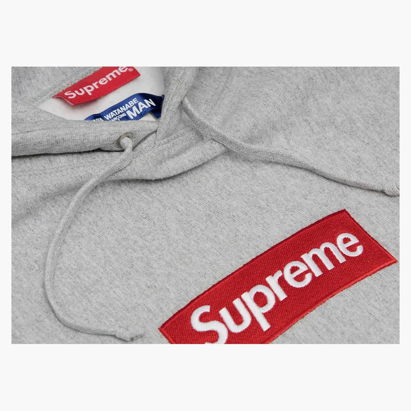 Supreme Junya Watanabe Cdg Man Customized Box Logo Hoodie Grey