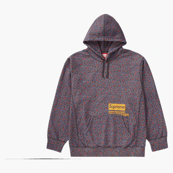 Supreme Junya Watanabe Cdg Man Hooded Sweatshirt Black Flowers