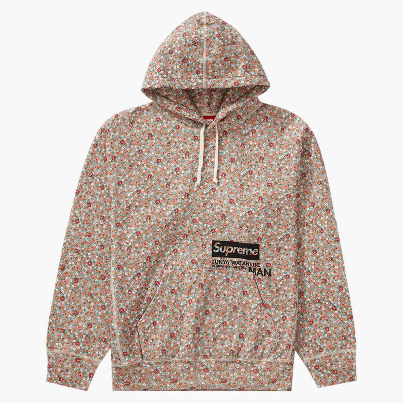 Supreme Junya Watanabe Cdg Man Hooded Sweatshirt Pink Flowers