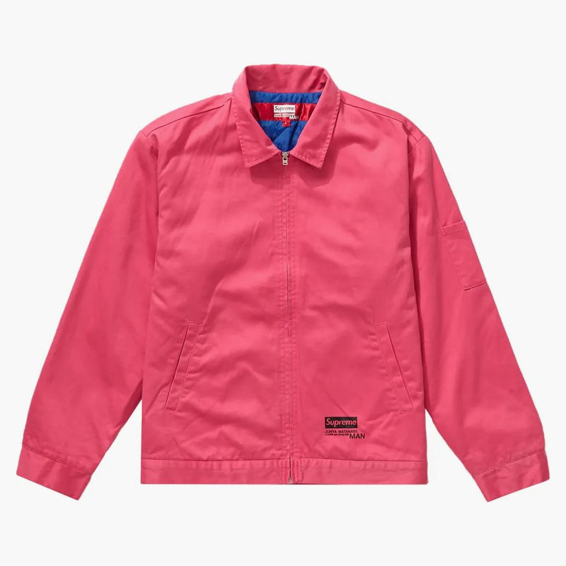 Supreme Junya Watanabe Cdg Man Printed Work Jacket Bright Pink