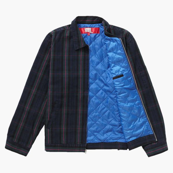 Supreme Junya Watanabe CDG Man Printed Work Jacket Navy Plaid