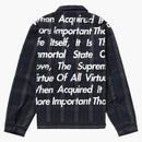 Supreme junya watanabe cdg man printed work jacket navy plaid