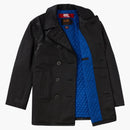 Supreme Junya Watanabe Cdg Man Schott Leather Peacoat Black